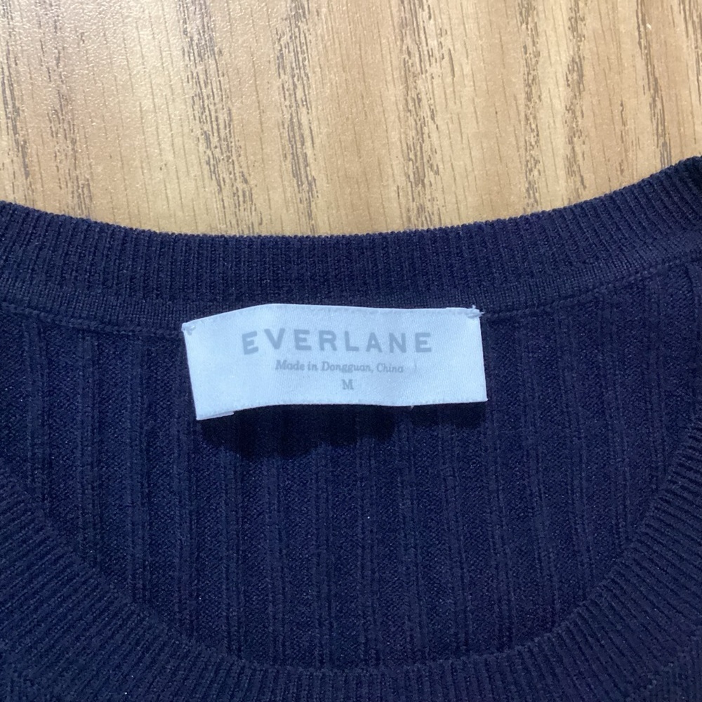 Everlane The Luxe Wool Ribbed Dress Size Medium - Picture 7 of 9